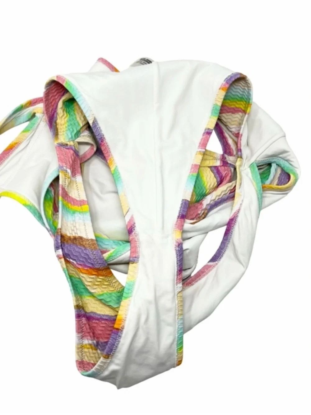 Reina Olga Exotica One Piece Swimsuit Size 3 (L) Pastel Multi Made In Italy